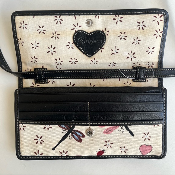 Brighton Canvas Leather Mini Crossbody Organizer Handbag - Picture 10 of 10